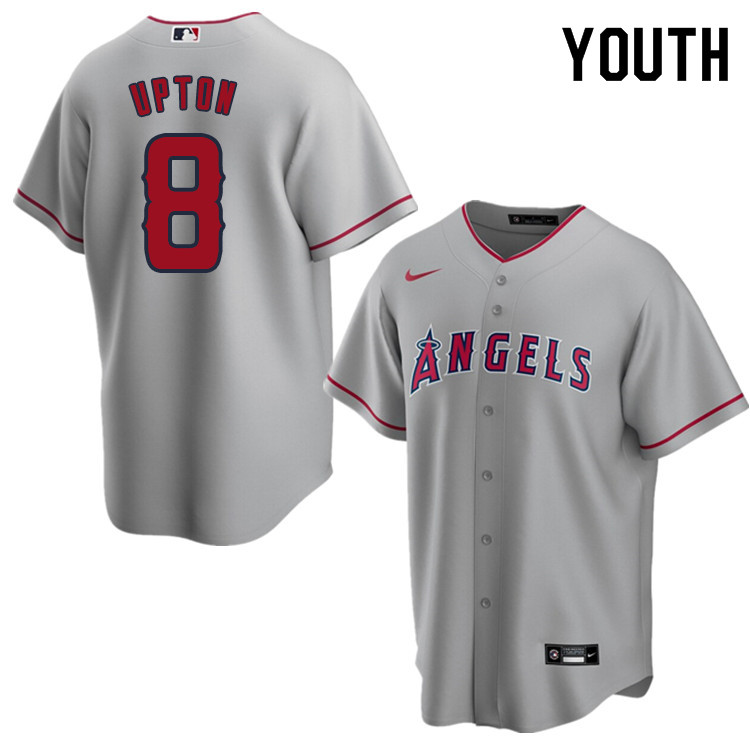 Nike Youth #8 Justin Upton Los Angeles Angels Baseball Jerseys Sale-Gray